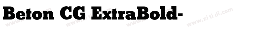 Beton CG ExtraBold字体转换